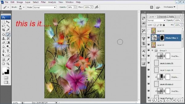 Creation of color: Step 5